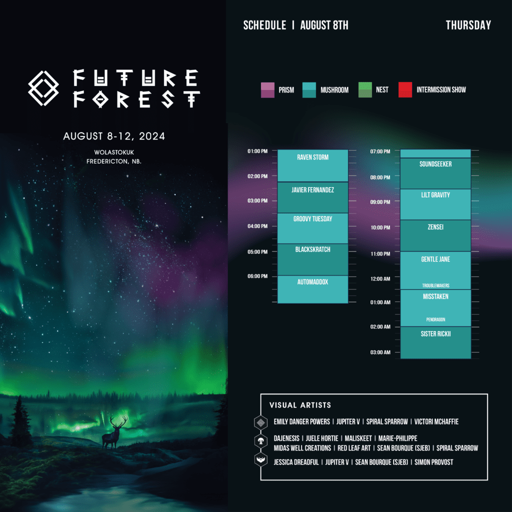 Future Forest 2024 full schedule, sheet 1