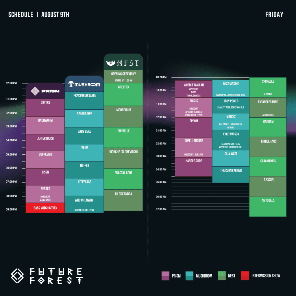 Future Forest 2024 full schedule, sheet 2