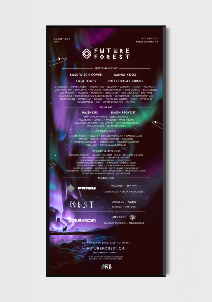 Future Forest 2024 art lineup poster