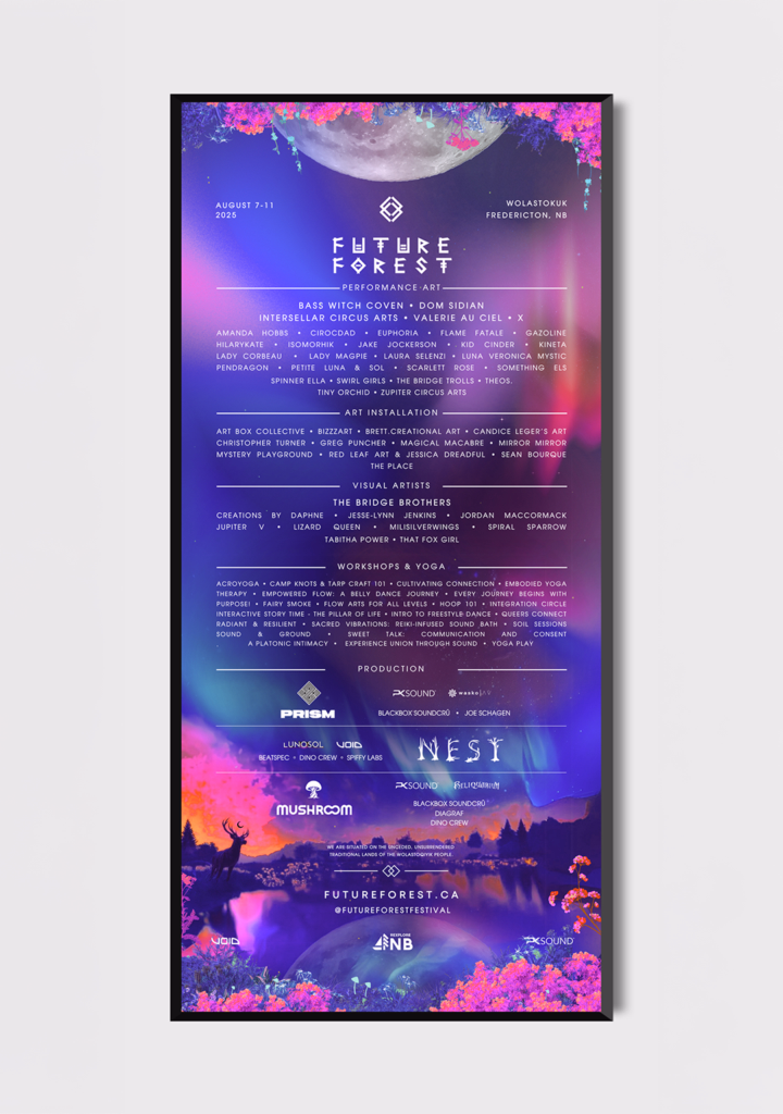 Future Forest 2025 art lineup poster