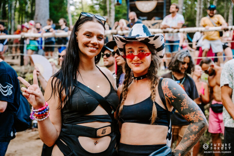 Festival-goers in the crowd at Future Forest